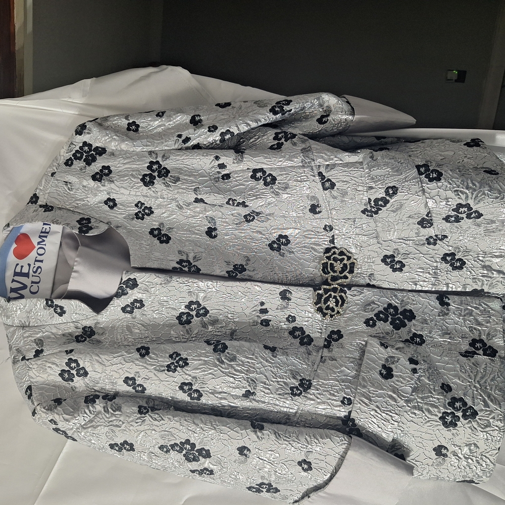 Floral Silver Blazer